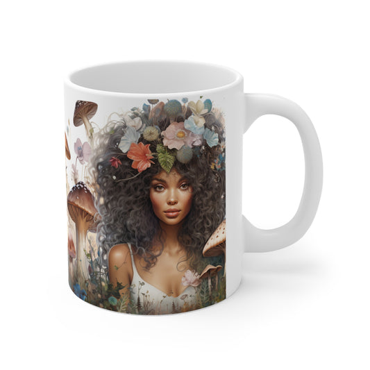 mixed race fairy queen coffee cup